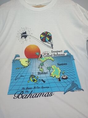 Vintage Single Stitch Bahamas T Shirt Size XL Florida Knits
